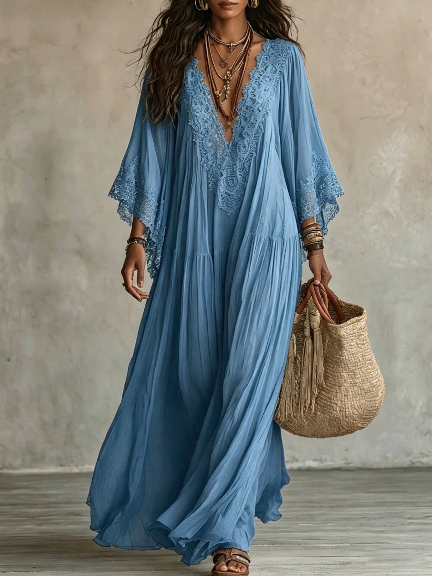 Elara – Luftiges Maxikleid im Boho-Stil