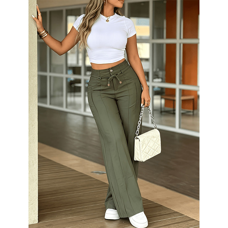 Nora – High-Waist-Hose mit weitem Bein