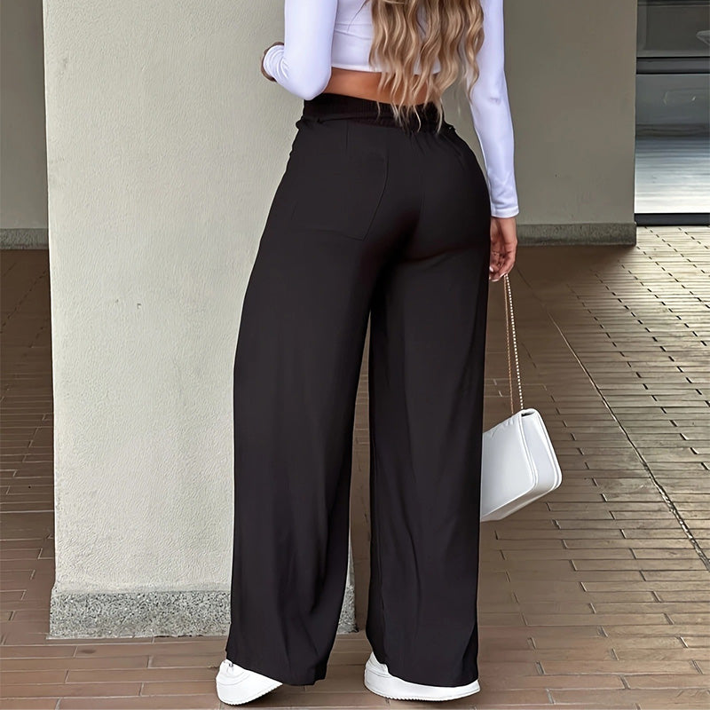 Nora – High-Waist-Hose mit weitem Bein