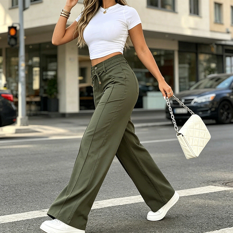 Nora – High-Waist-Hose mit weitem Bein