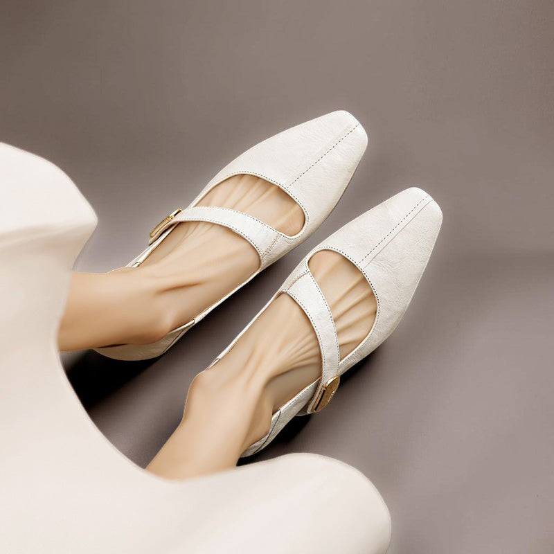 Else | Elegante Mary-Jane-Schuhe mit goldfarbener Schnalle