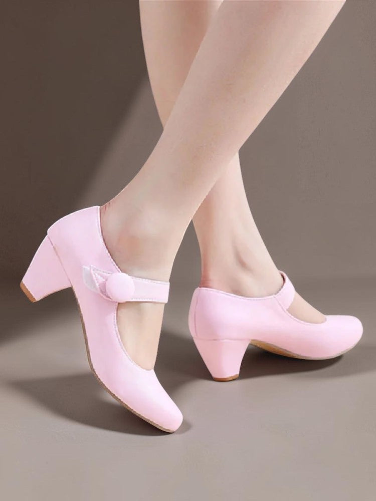 Birgitte | Mary-Jane-Schuhe mit Blockabsatz und verstellbarem Riemen