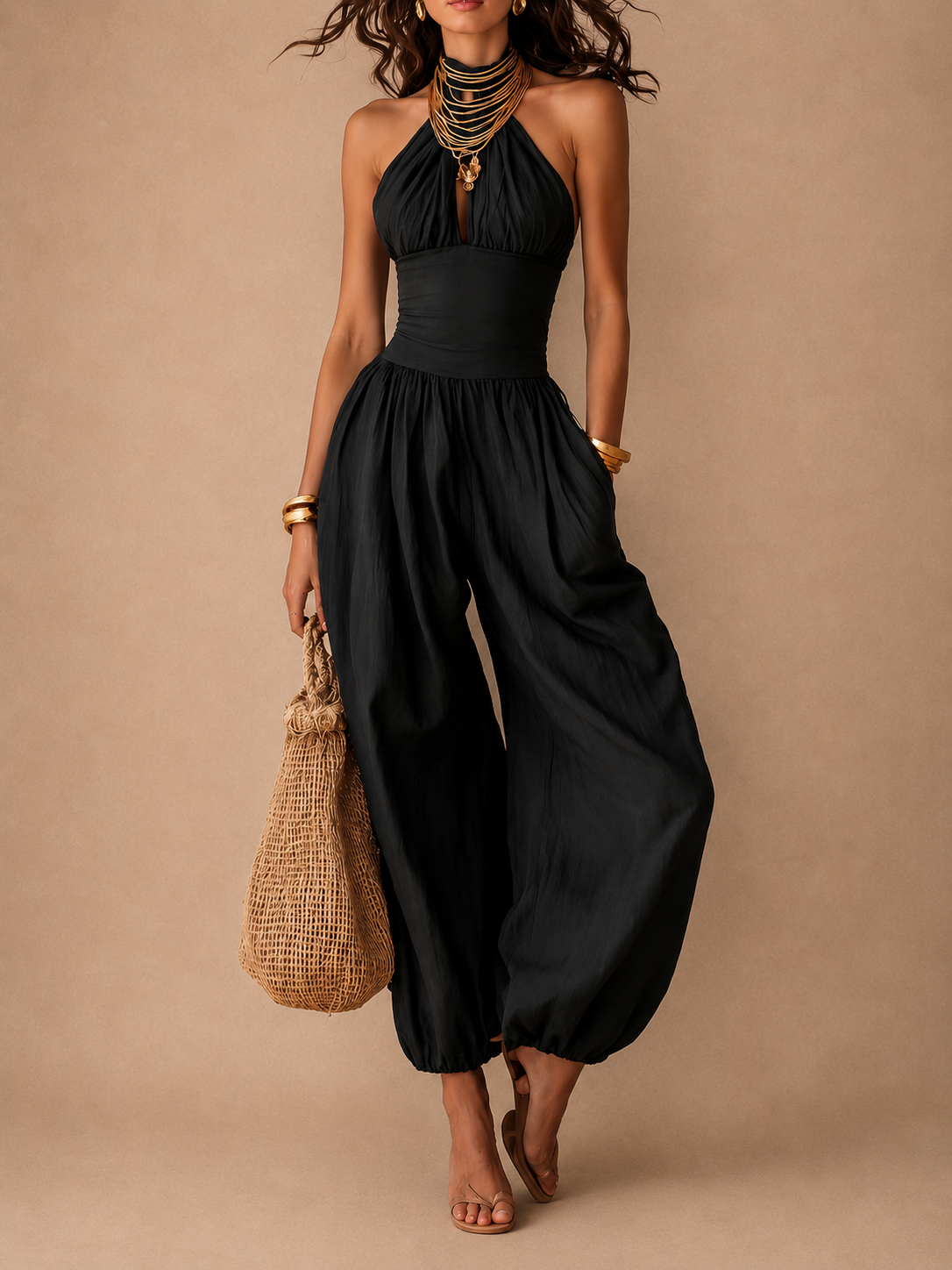 Danielle | Boho-Neckholder-Jumpsuit