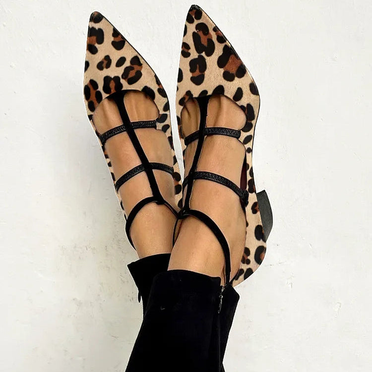 Bridget Pumps mit Leopardenriemen