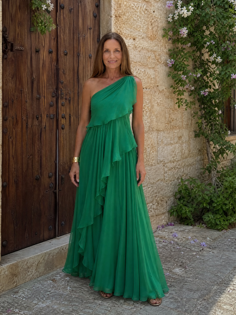 Alina – Elegantes One-Shoulder-Maxikleid