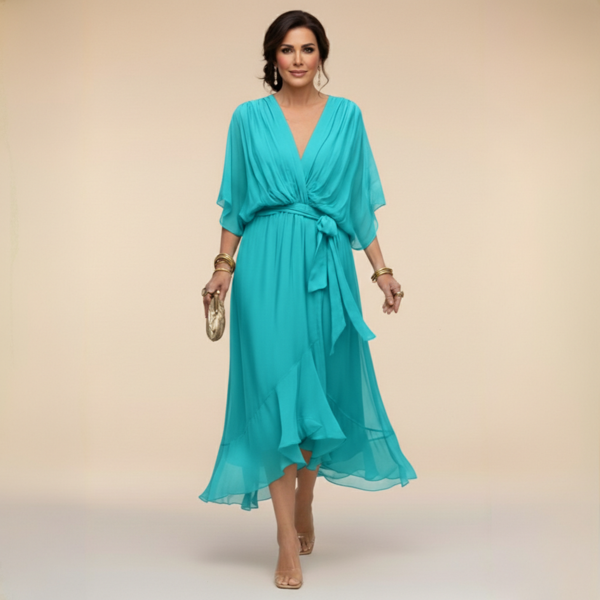 Verity | Midikleid mit V-Ausschnitt