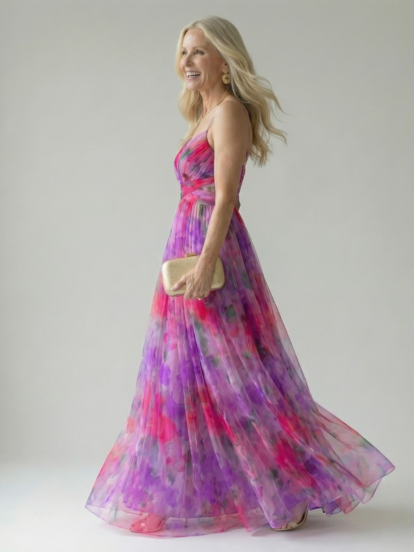 Élise | Wickel-Maxikleid mit Farbverlauf