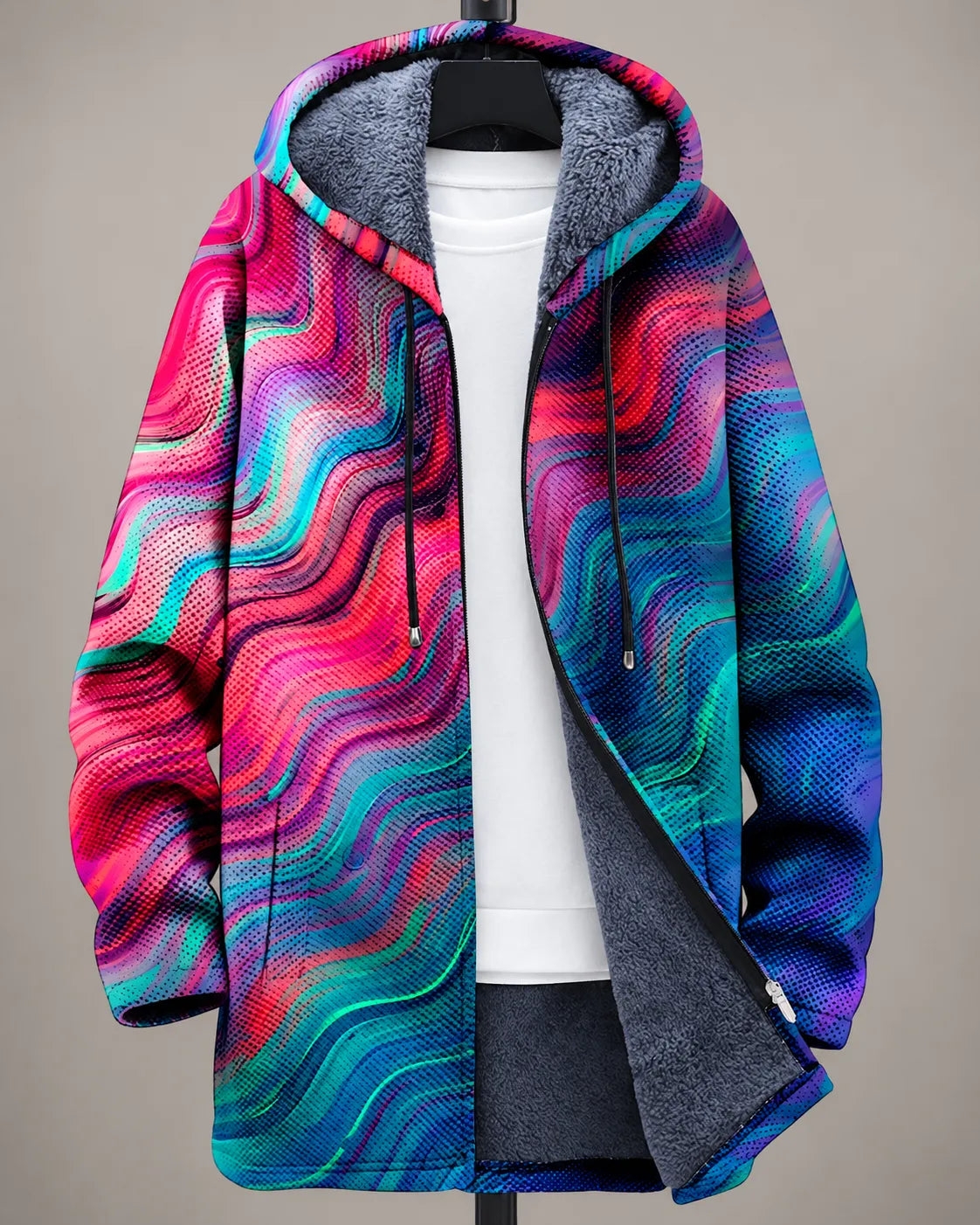 Celeste | Kapuzenjacke mit modernem Kunstdruck