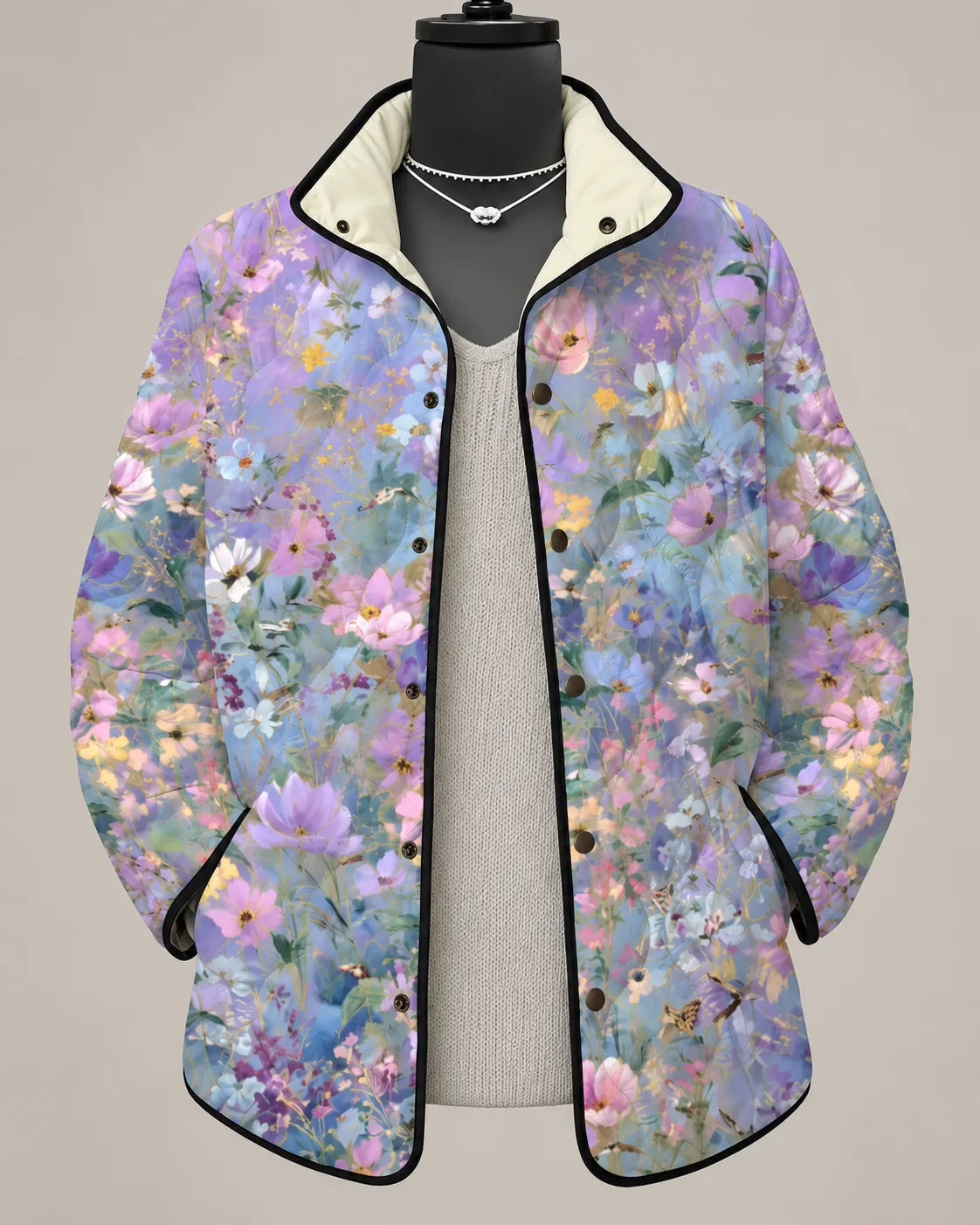 Vivienne Gesteppte Jacke mit Wiesenblüten