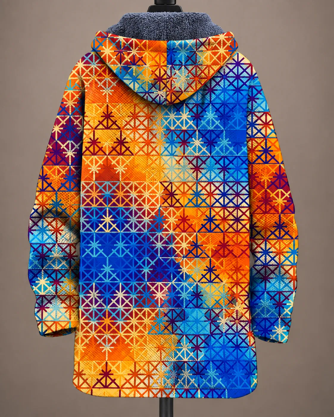 Serena Farbenfrohe Mosaik-Kapuzenjacke