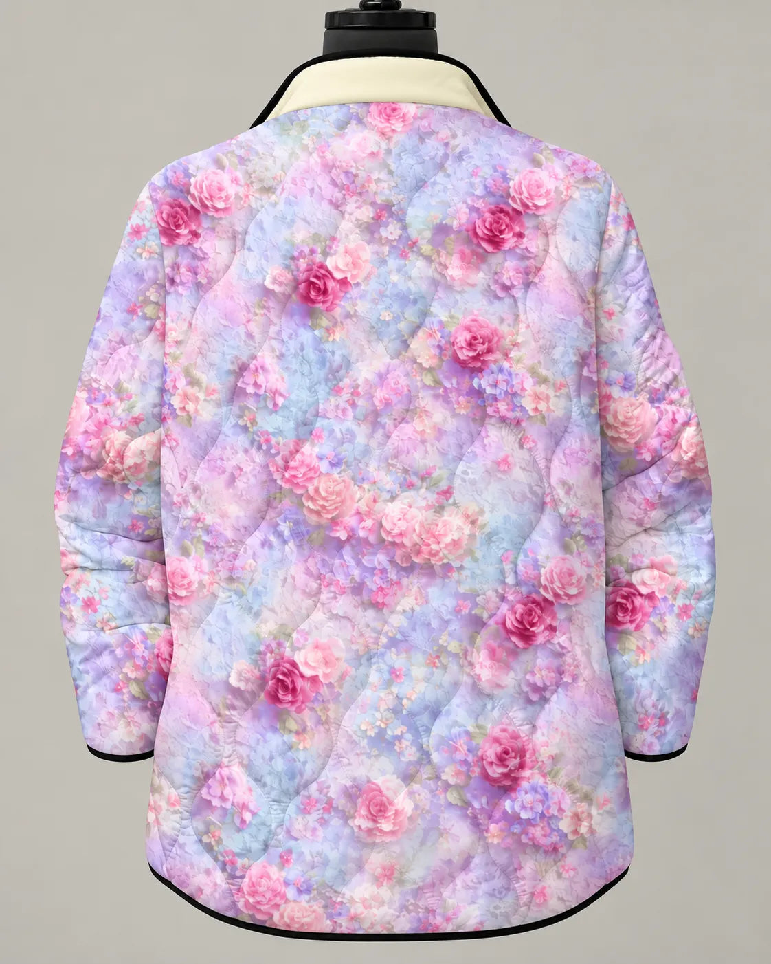 Rosalie Gesteppte Jacke mit Rosenprint