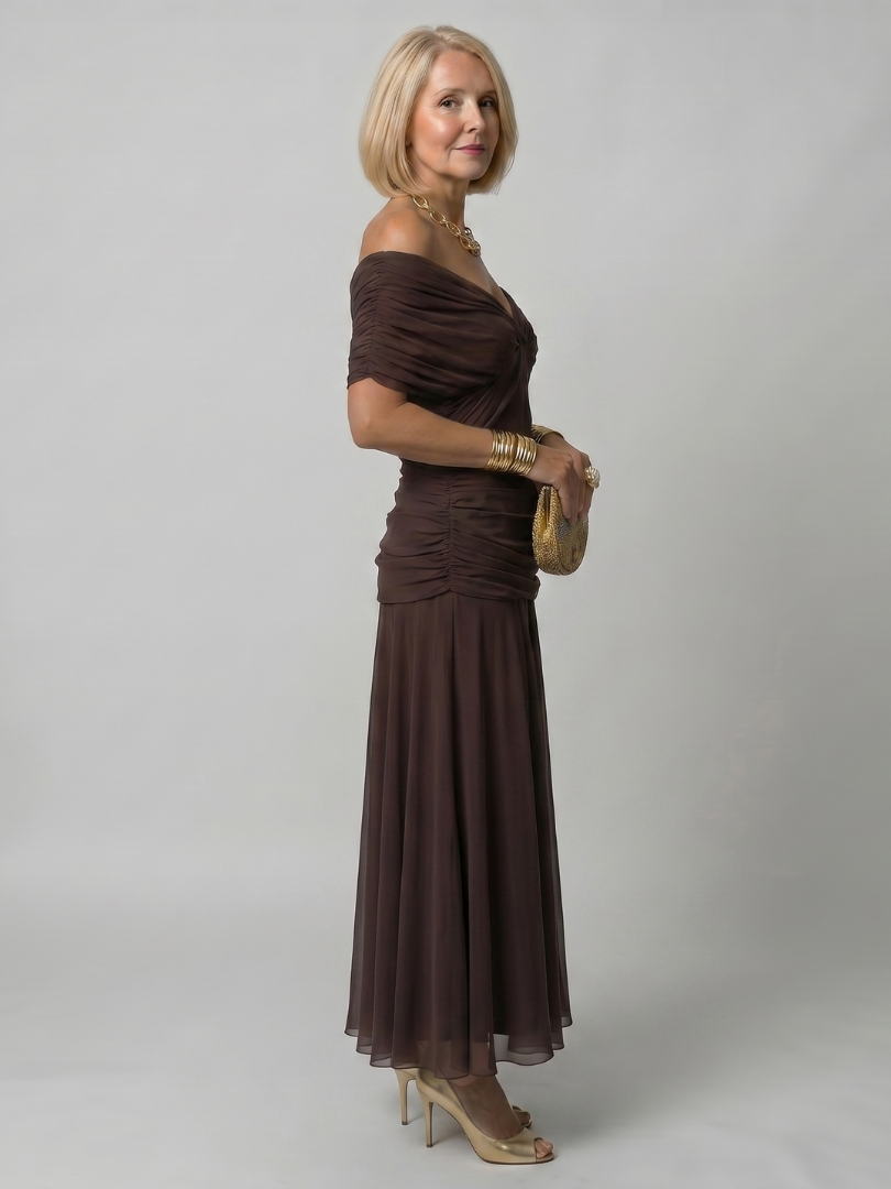 Calen | Luftiges Midikleid mit freien Schultern