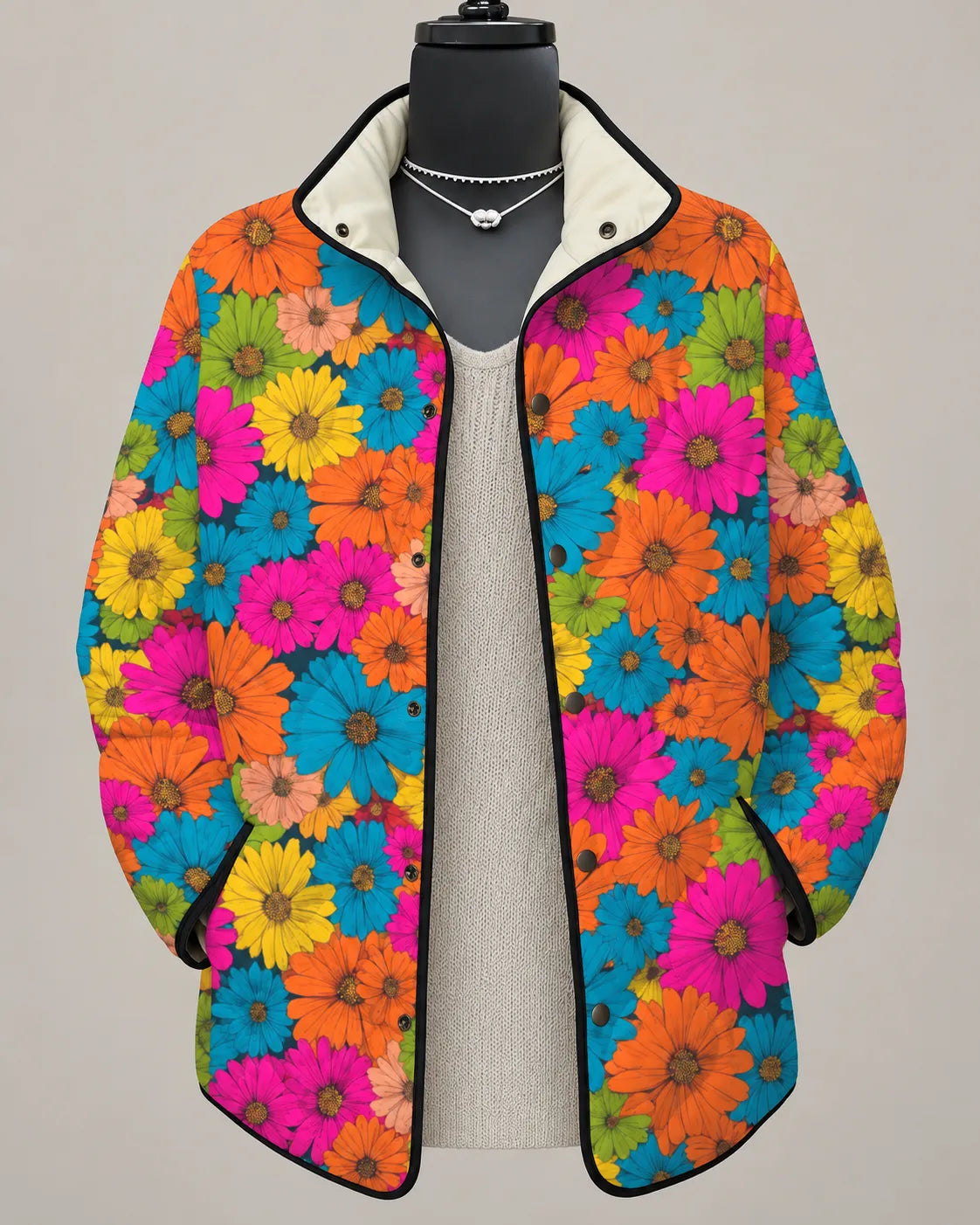 Delilah Fröhliche Jacke mit Gänseblümchen-Print