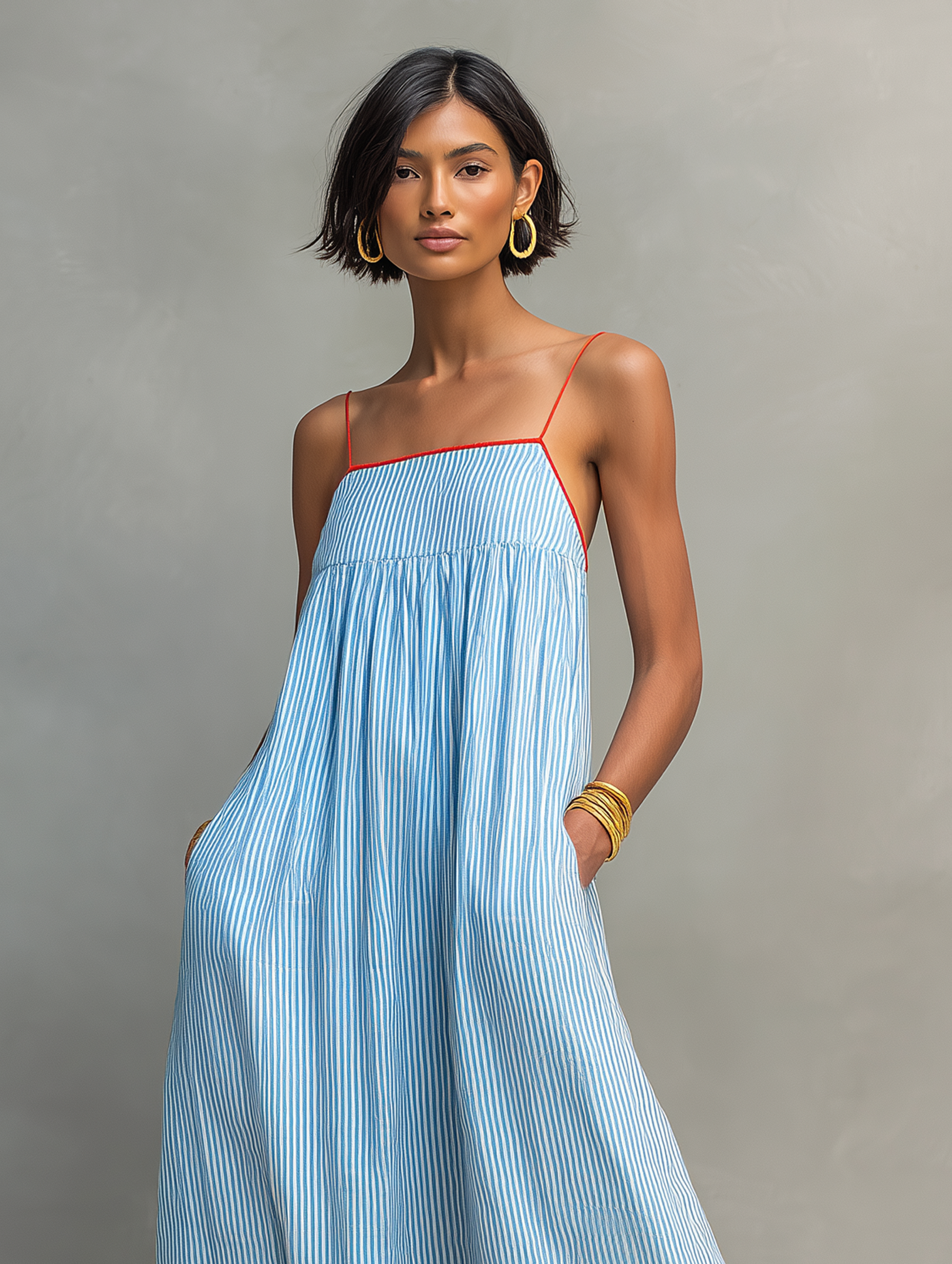Petra | Gestreiftes Maxikleid