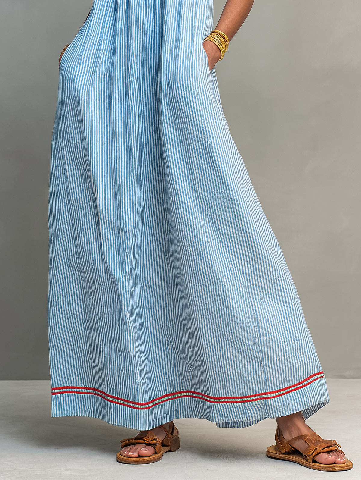 Petra | Gestreiftes Maxikleid