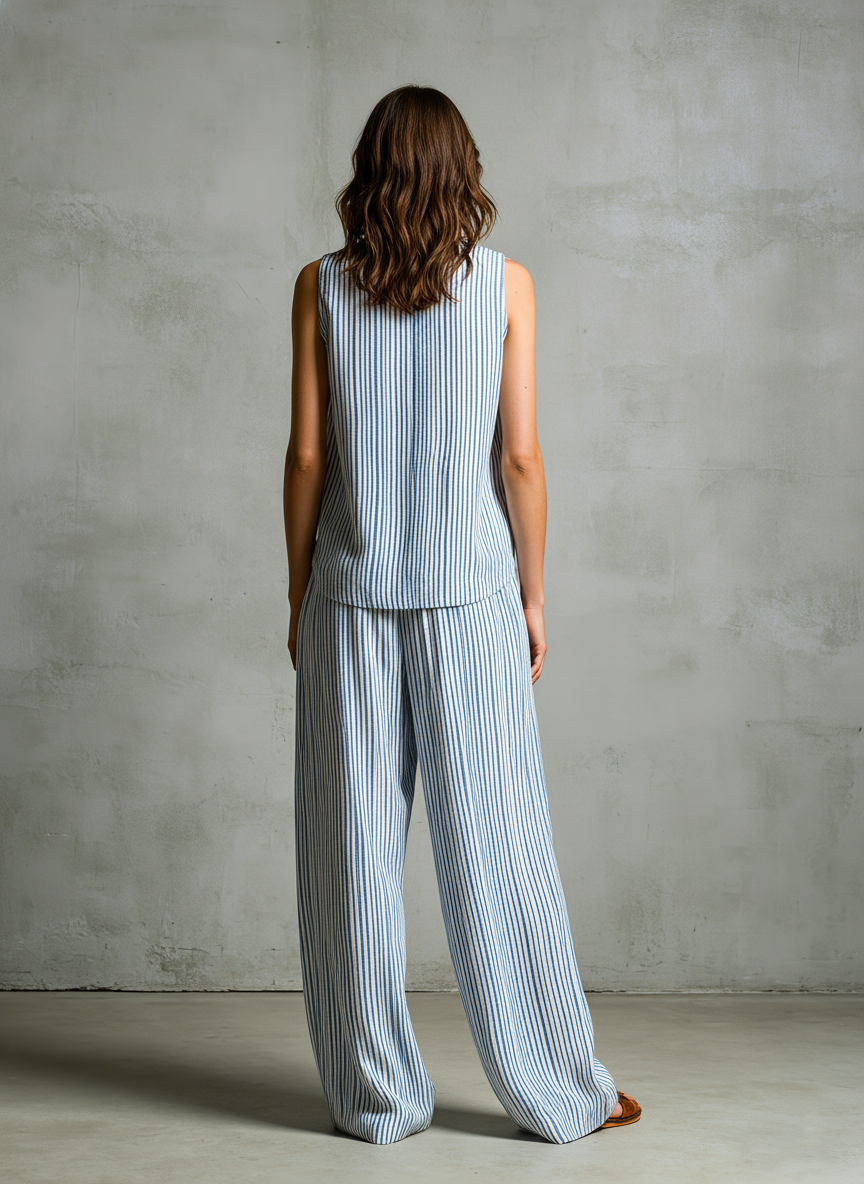 Livia | Gestreiftes Palazzo-Set