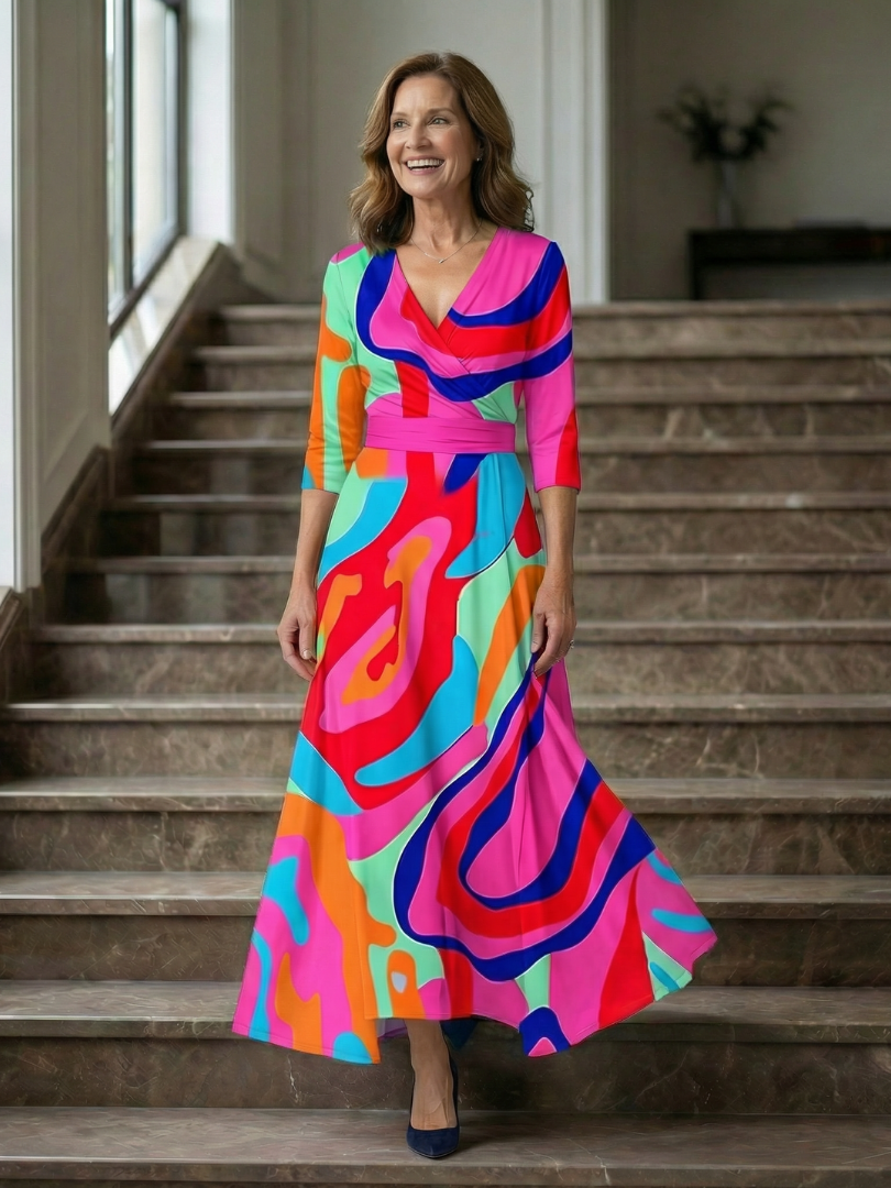 Morwenna | Wickel-Maxikleid mit Blumenmuster