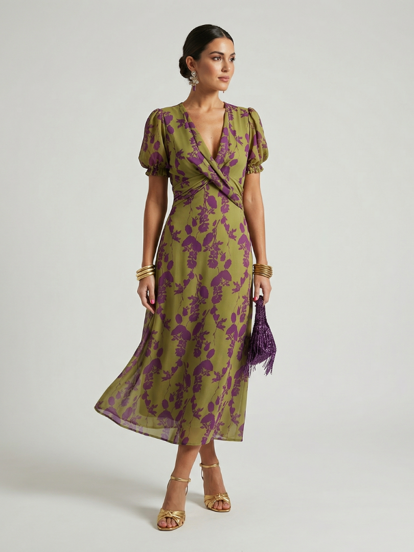 Virel | Lockeres Midikleid mit Blumenmuster