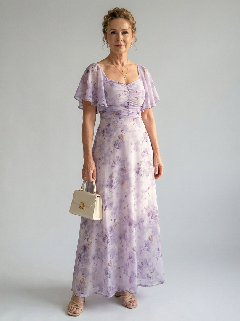 Vaelis | Midikleid mit Flatterärmeln