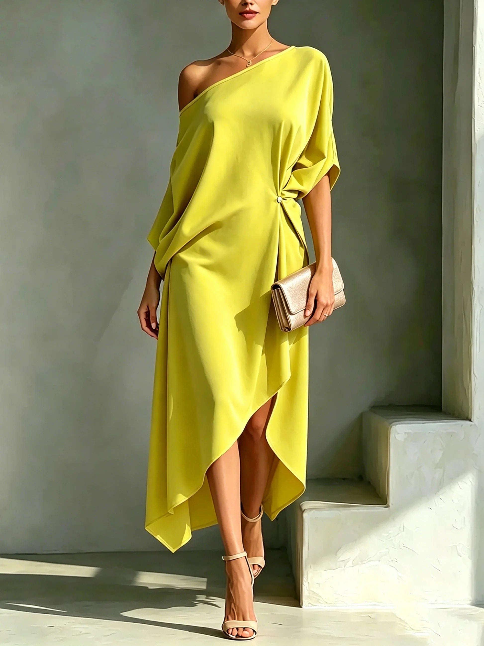 Wren | Midikleid mit Karree-Ausschnitt