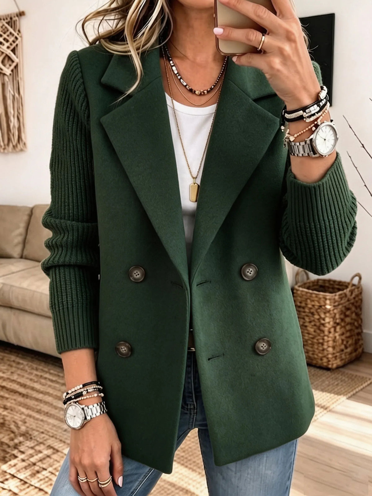 Clara – Blazer mit Strickärmeln