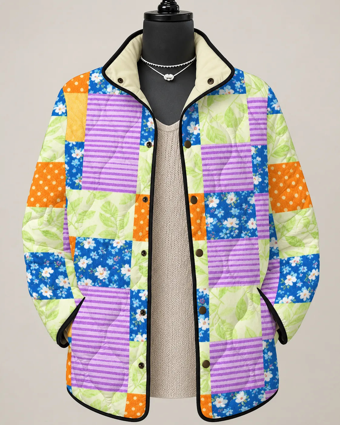 Elowen | Gesteppte Patchwork-Jacke
