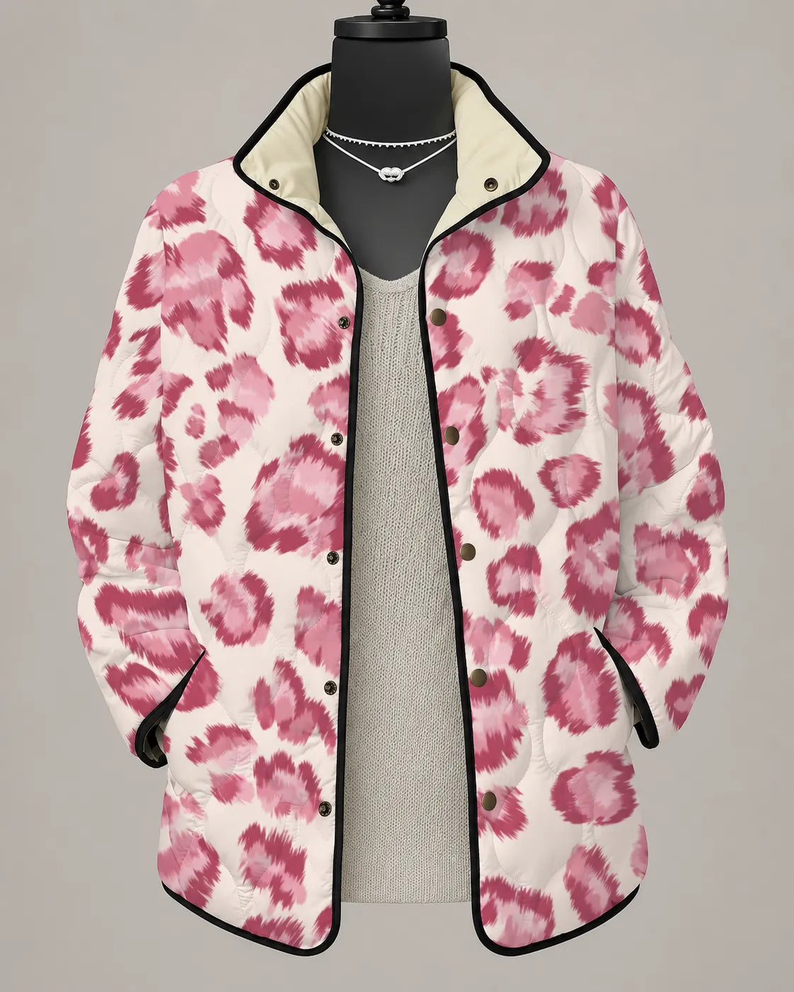 Rosalie Weiche Jacke mit Leopardenmuster