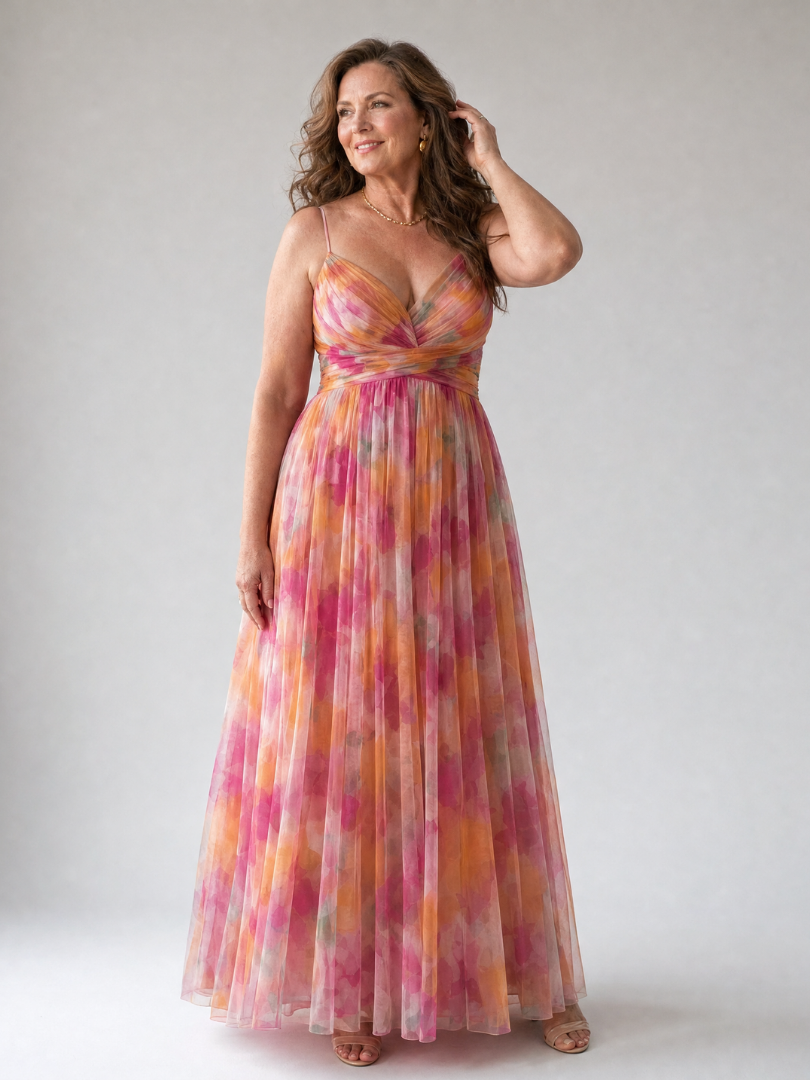 Élise | Wickel-Maxikleid mit Farbverlauf