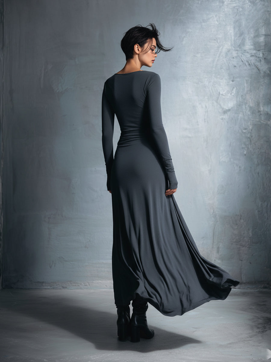 Naomie | Maxikleid mit seitlicher Schleife