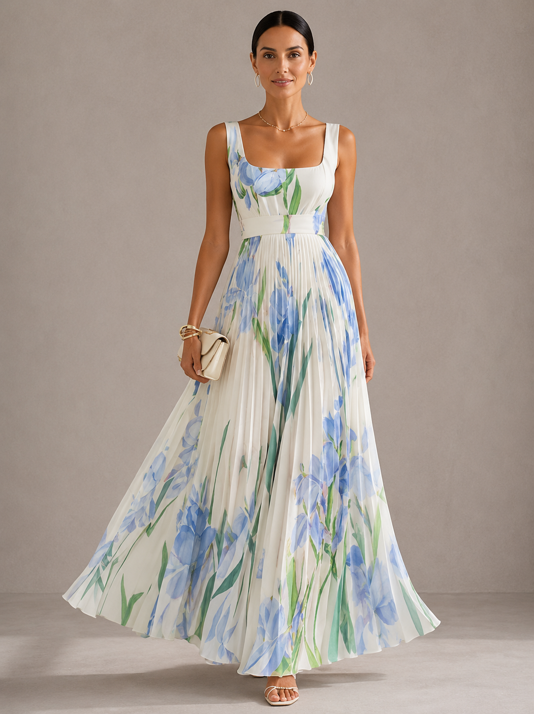 Cleodora | Maxikleid mit Blumenmuster