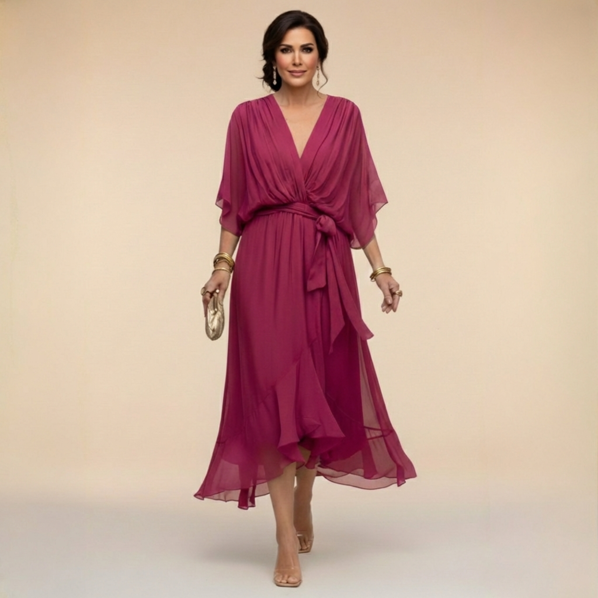 Verity | Midikleid mit V-Ausschnitt