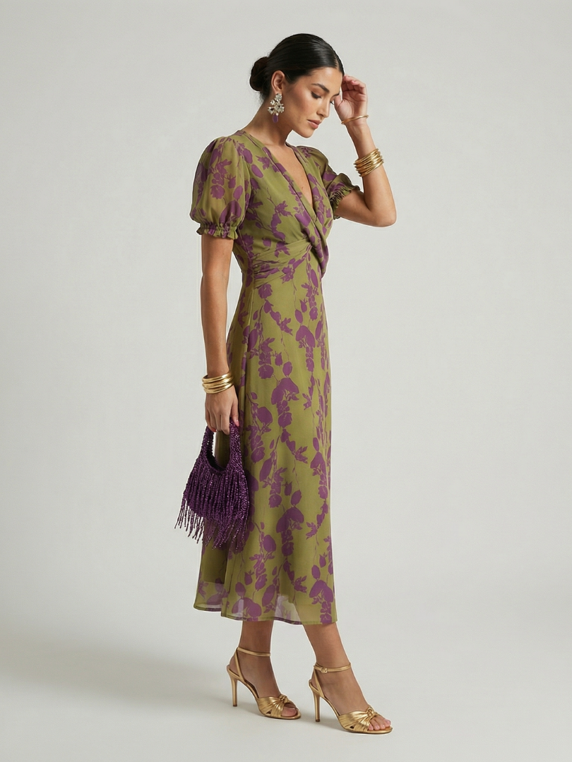 Virel | Lockeres Midikleid mit Blumenmuster
