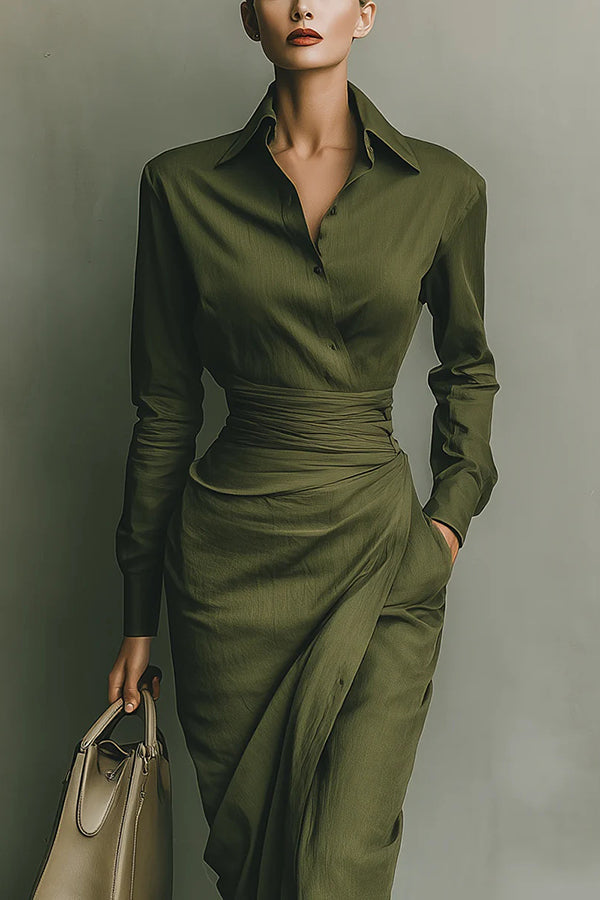 MELIORA | MAXIKLEID IN WICKELOPTIK