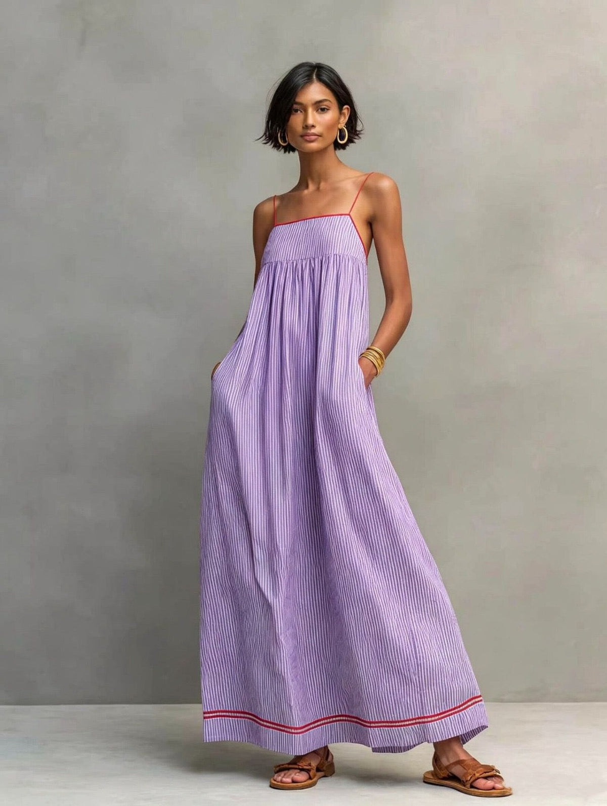 Petra | Gestreiftes Maxikleid