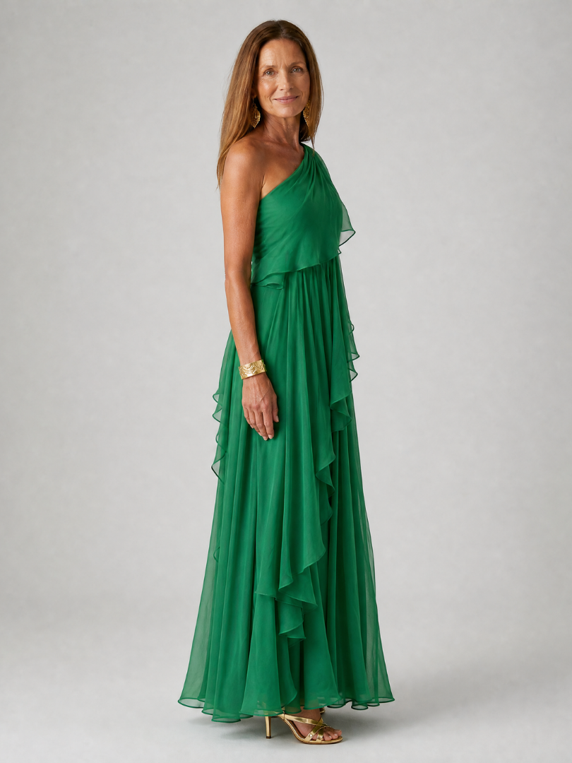 Alina – Elegantes One-Shoulder-Maxikleid