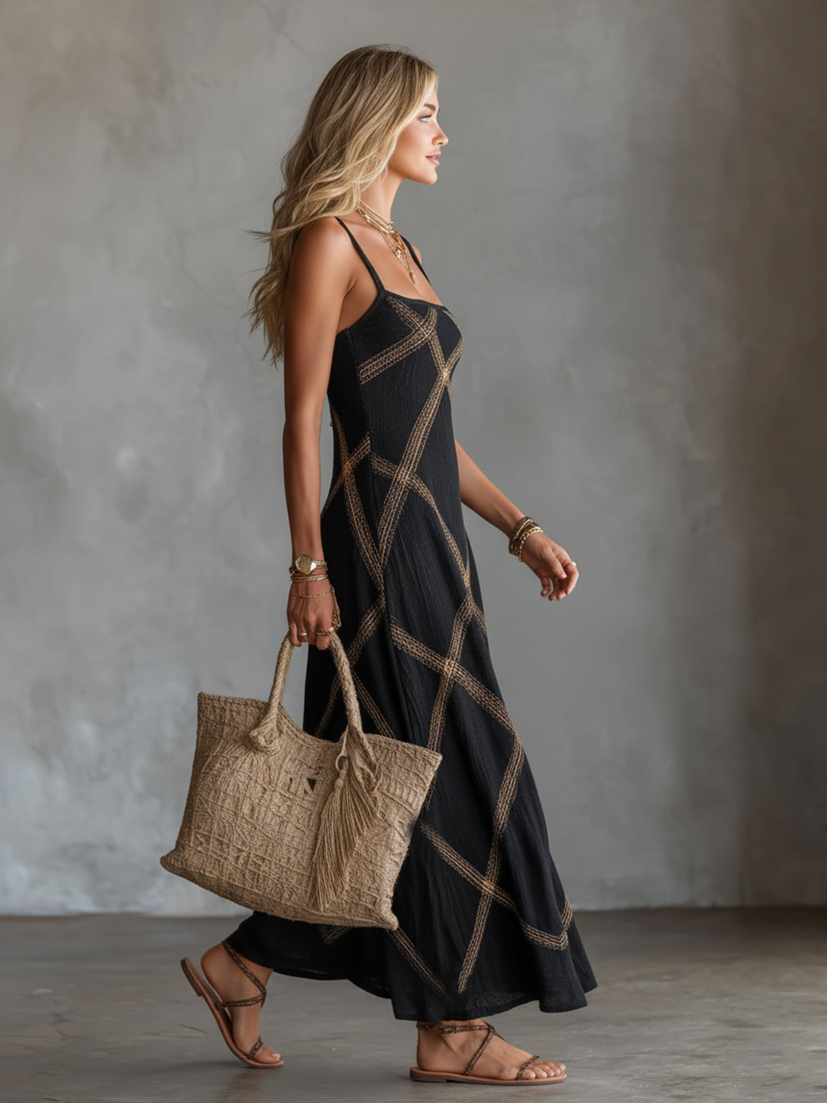 Victoire - Geometrisches Maxikleid