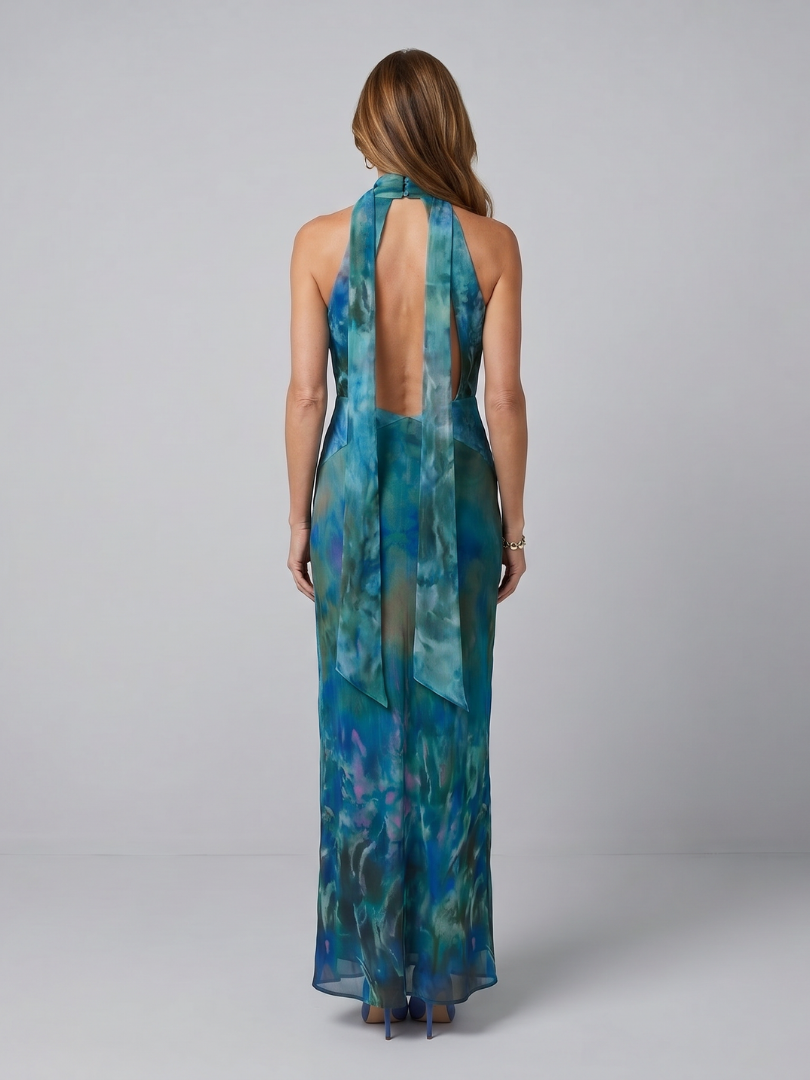 Juniper | Ärmelloses Maxikleid mit Schlüsselloch-Ausschnitt