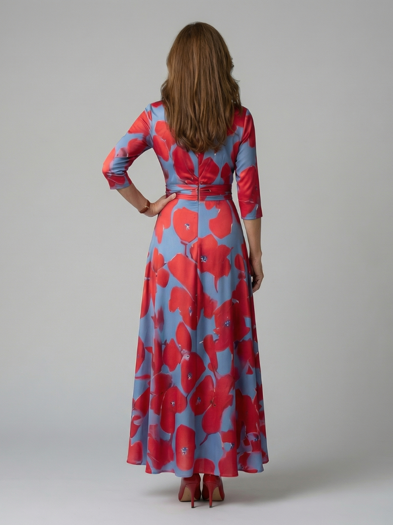 Morwenna | Wickel-Maxikleid mit Blumenmuster