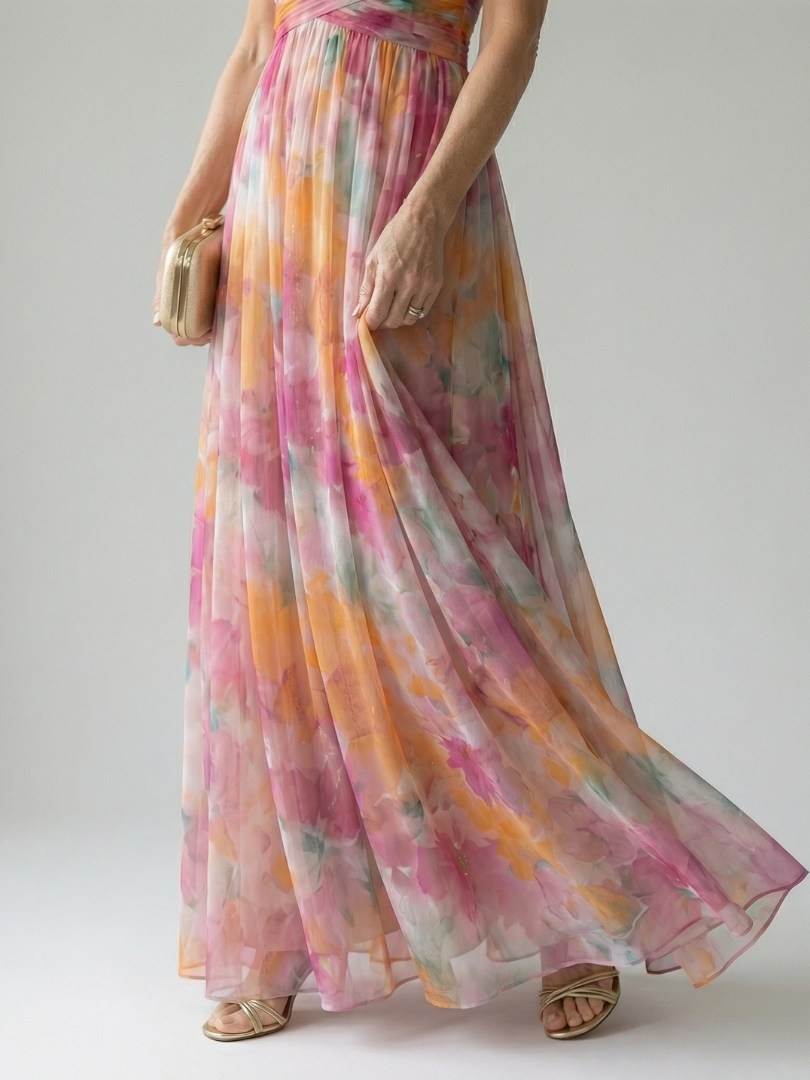 Élise | Wickel-Maxikleid mit Farbverlauf