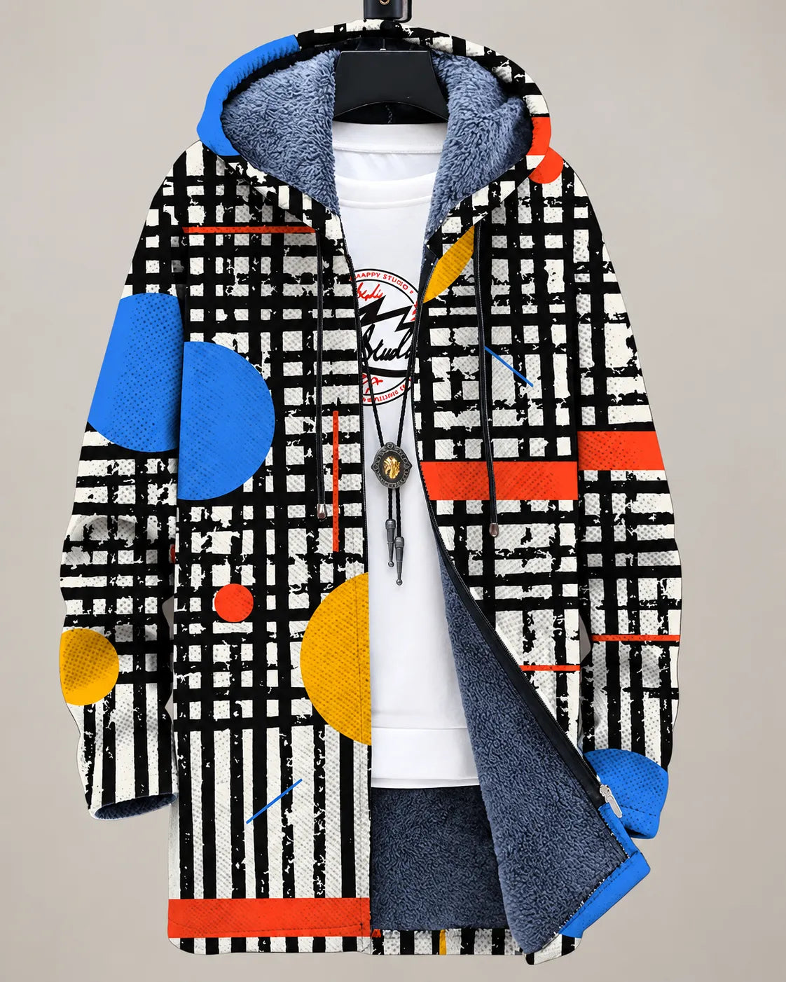 Celeste | Kapuzenjacke mit modernem Kunstdruck