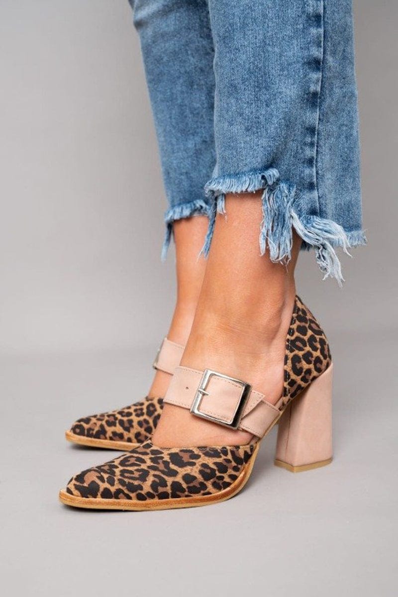 Ilana™ | Blockabsatz mit gewagtem Leopardendruck