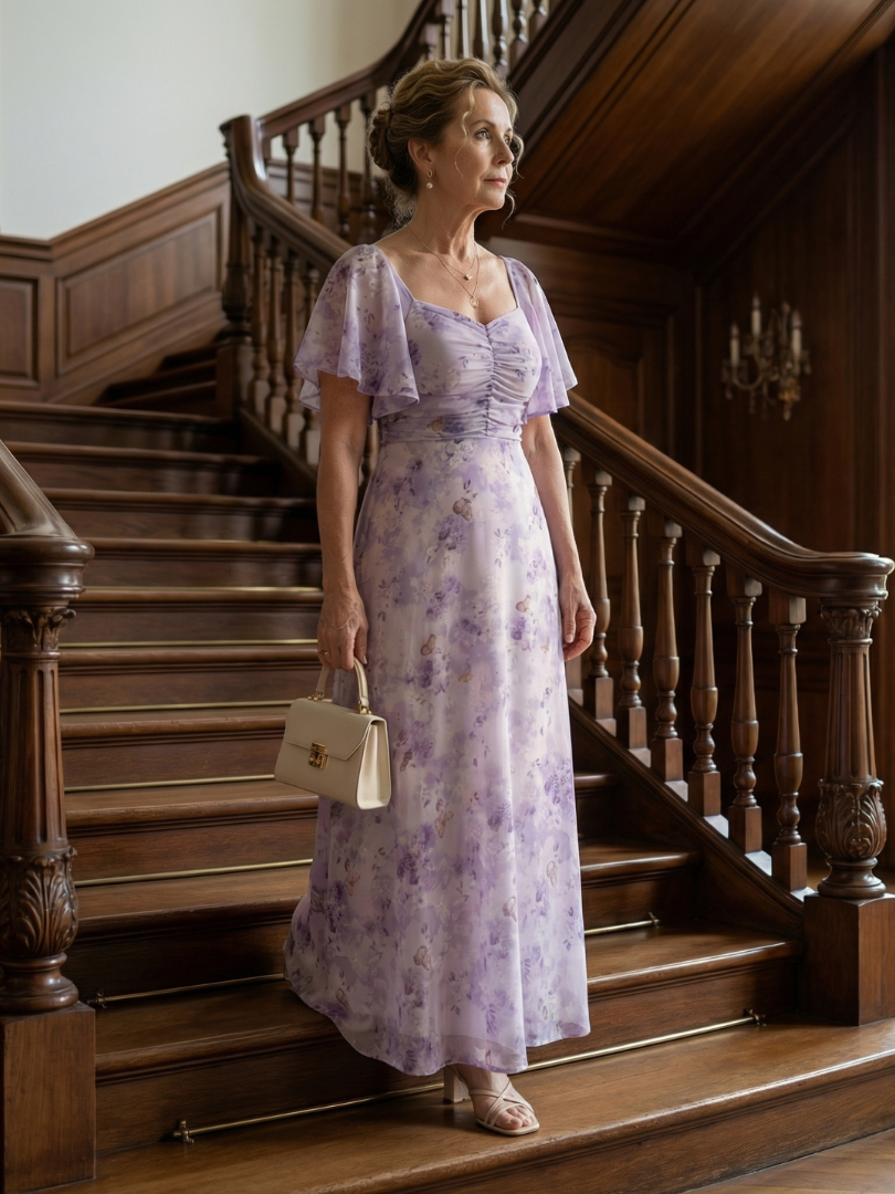 Vaelis | Midikleid mit Flatterärmeln