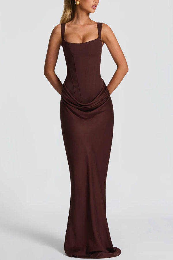 Éléonore | Maxikleid mit eckigem Ausschnitt