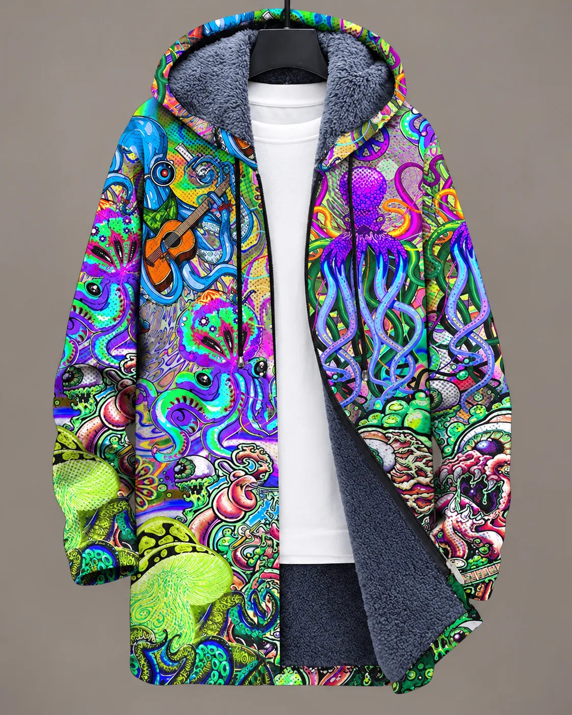 Camille Moderne Patchwork-Kapuzenjacke