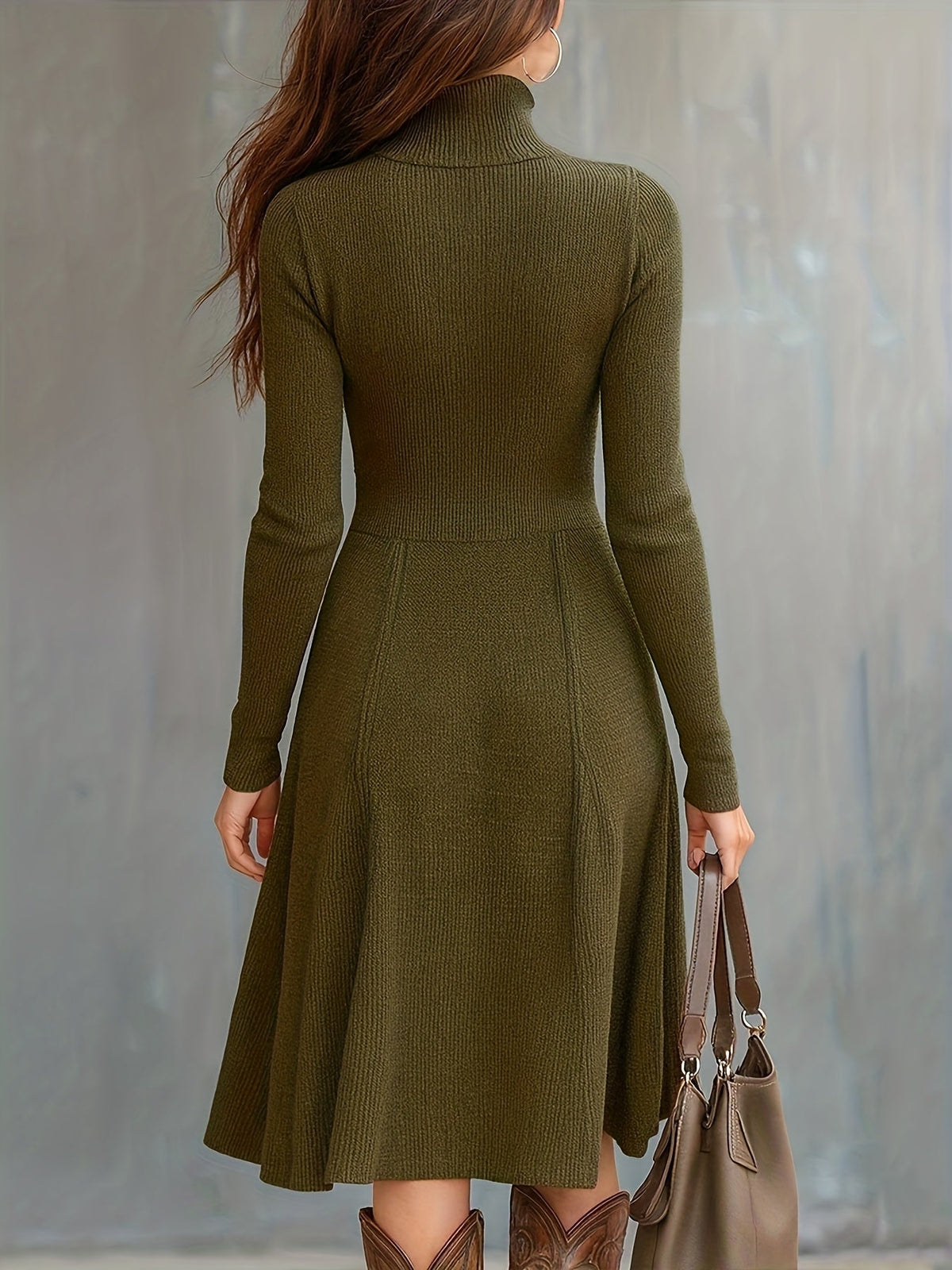 ZINNIA | LANGÄRMELIGES KLEID MIT REISSVERSCHLUSS UND STRETCHSTOFF