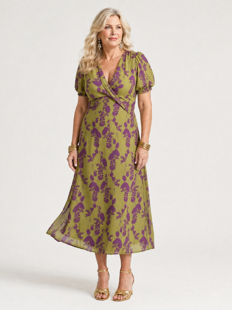 Virel | Lockeres Midikleid mit Blumenmuster