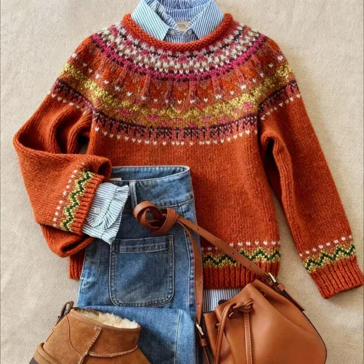 Simona™ | Schicker Vintage-Strickpullover