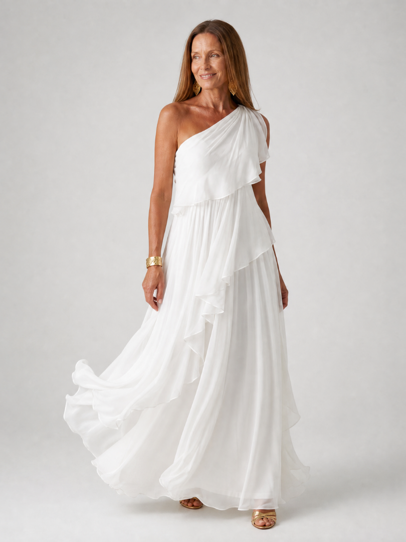 Alina – Elegantes One-Shoulder-Maxikleid