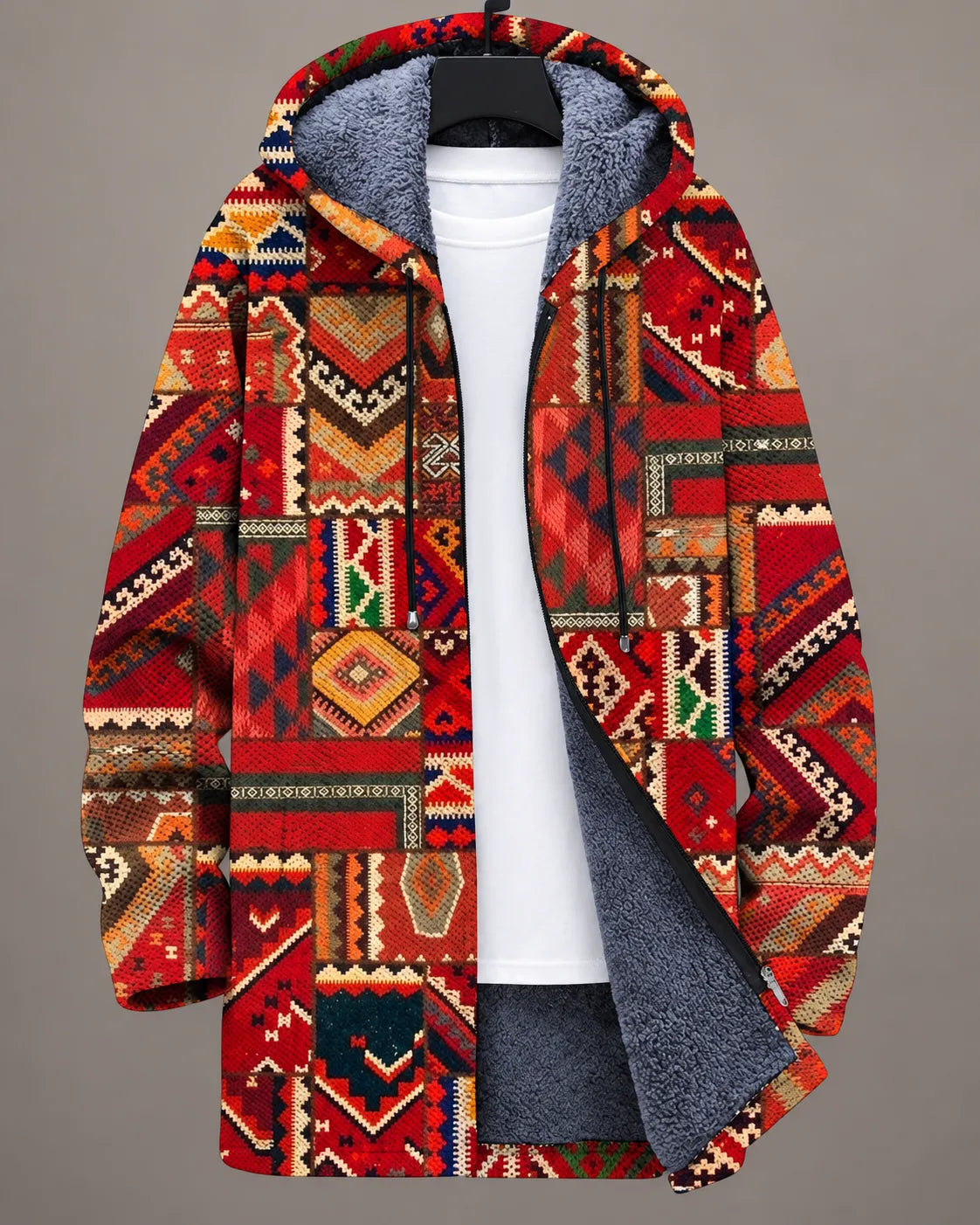 Serena Farbenfrohe Mosaik-Kapuzenjacke