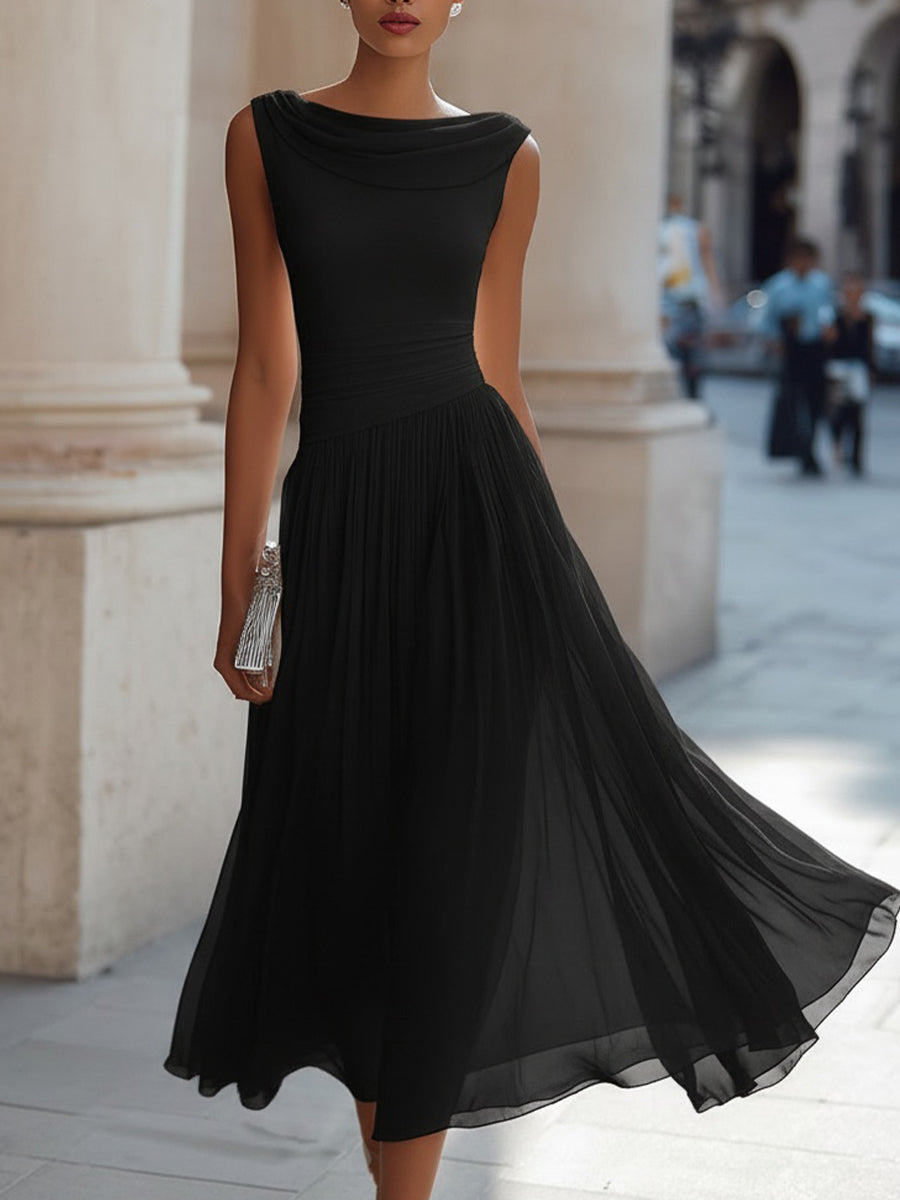 Mirella | Elegantes Midikleid mit Plissee